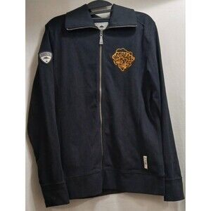 RARE! Roots Black Full Zip Embroidered HOTHEADS WARHEADS CANDY LOGO Womens Large
